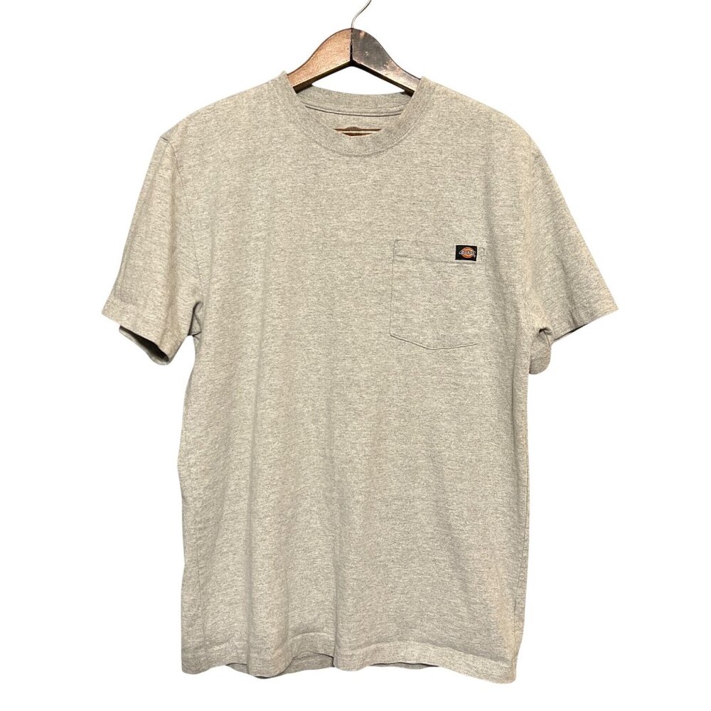Dickies Mens Grey Pocket T-Shirt M Cotton Blend Comfortable Casual Wear